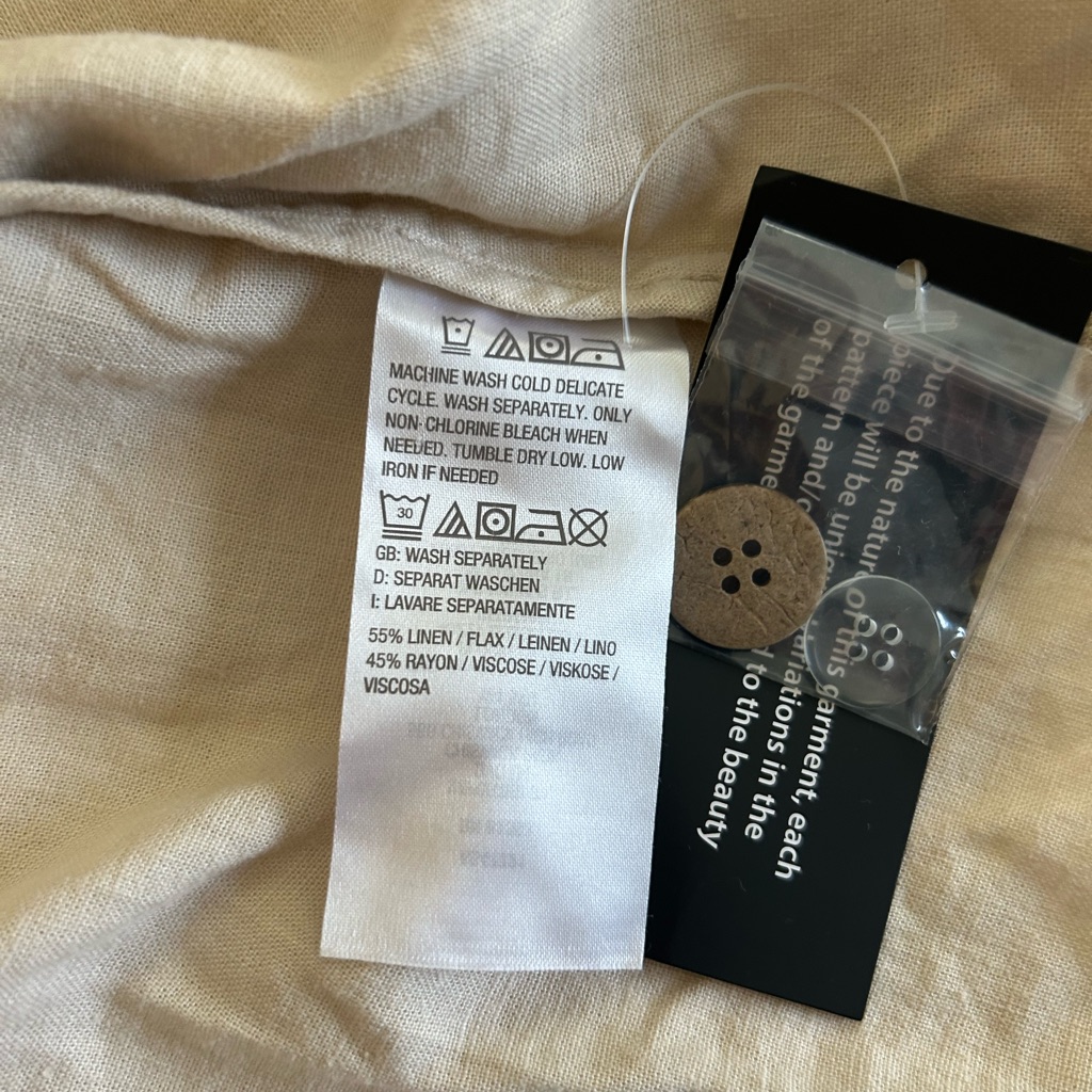 Nwt Peace Love World Boheme Relaxed Linen Blend Blazer Grey Moon Size Xs — image 8 of 8